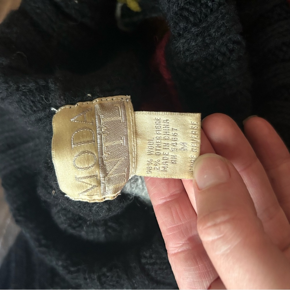 Moda International Wool Patchwork Sweater - image 4